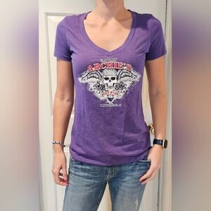 Women's Purple Biker Shirt from N. Myrtle Beach!